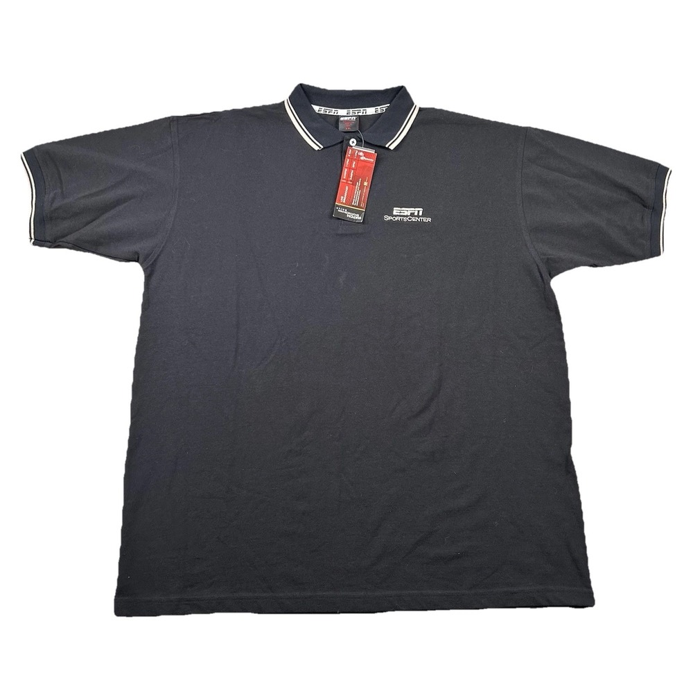 Vintage ESPN SportsCenter Shirt Mens 2xl Golf Polo Embroidered Y2k 90s Deadstock
